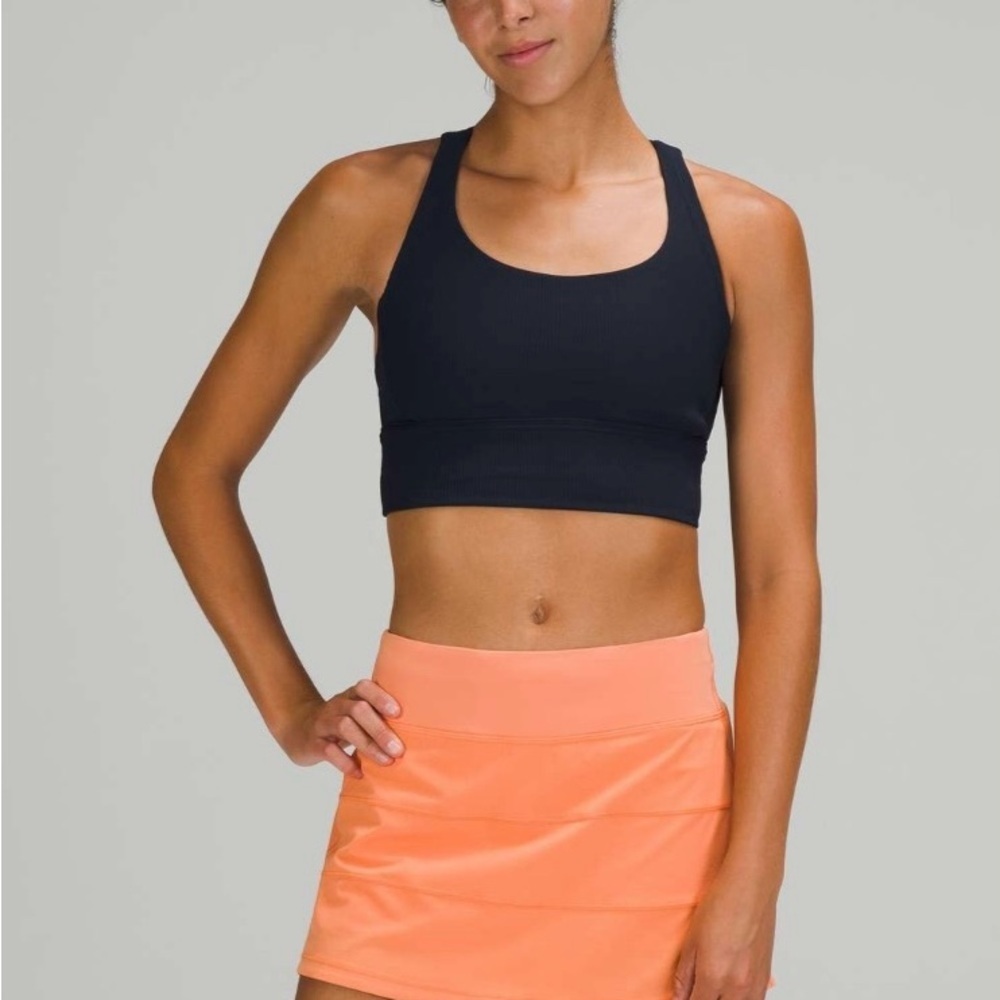 Lululemon Energy Bra Long Line Ribbed *Medium Support, B–D Cup Size 4